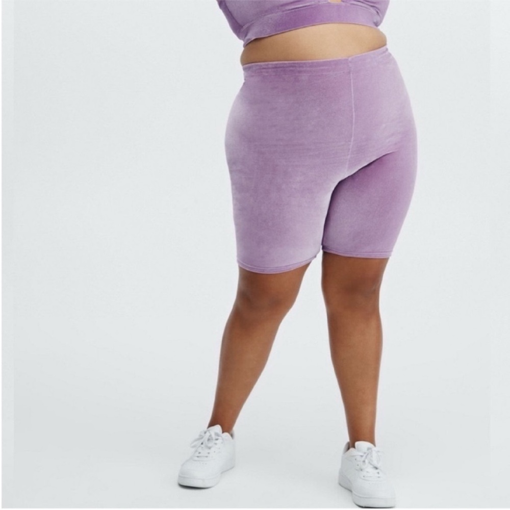 Fabletics Velour Bike Shorts 9" Inseam